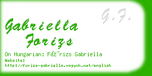 gabriella forizs business card